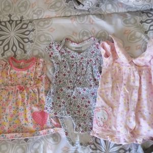 3 Newborn Dresses